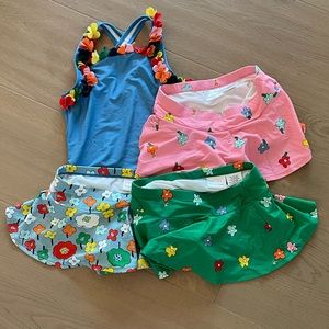 4 pc hanna andersson swim flower fun patterns